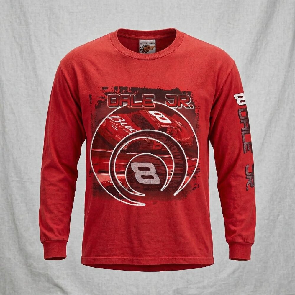 Chase Authentics Dale Earnhardt Jr #8 Budweiser Mens‎ XL Red Y2K Long Sleeve